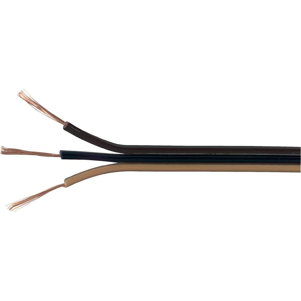 Prepleteni vod trožilni 93014c455 Conrad 3 x 0.14 mm svijetlosmeđa, crna, tamnos slika