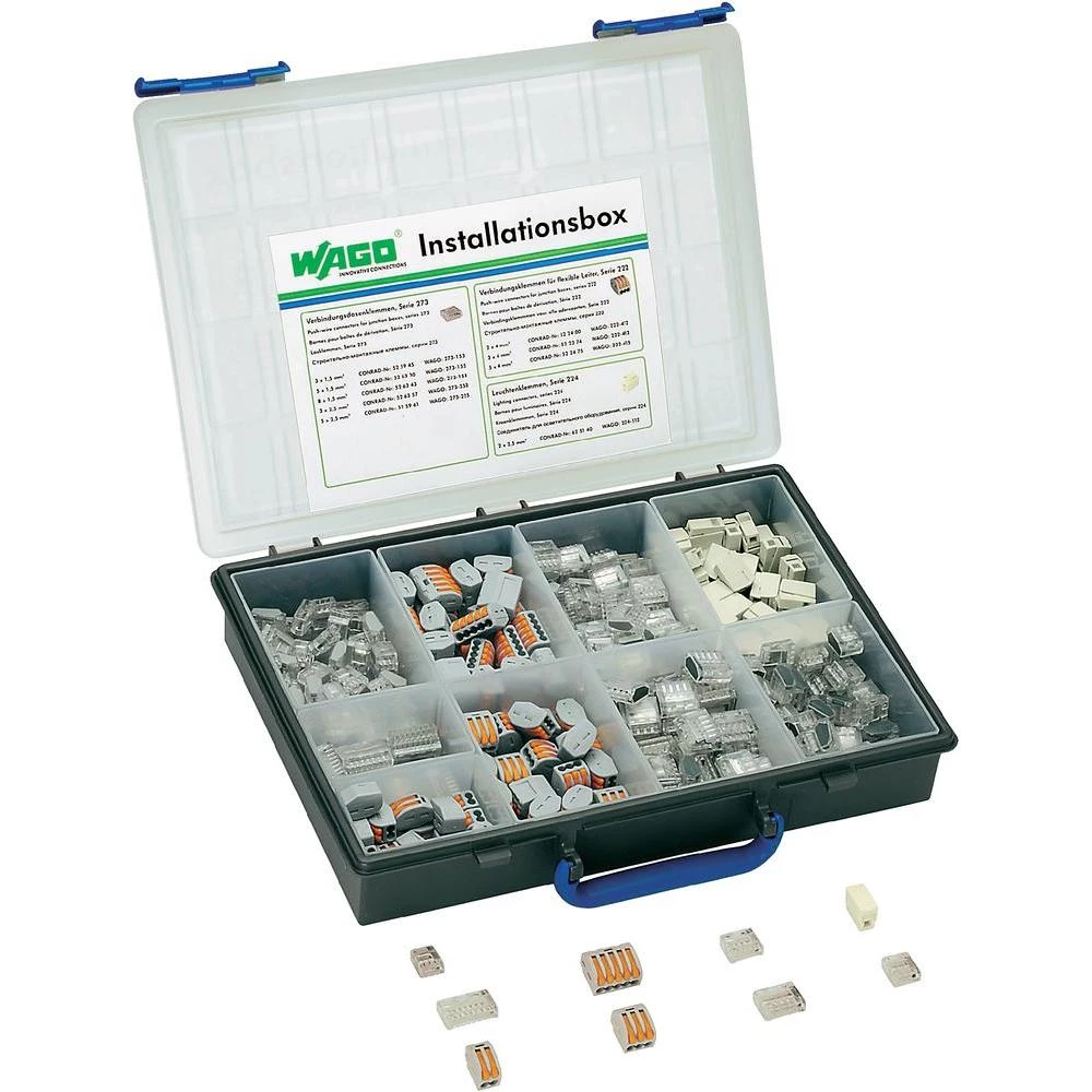 Asortiman spojnih stezaljka, poprečni presjek: 1.5-4 mm2 WAGO 0273-0002 260 kom slika