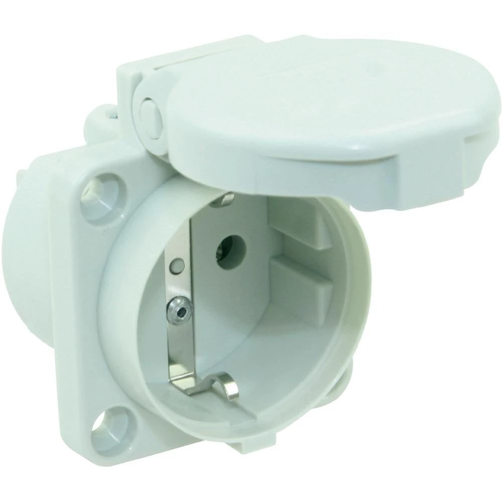 Ugradbena utičnica nova norma siva siva 230 V/AC opterećenje (maks.) 16 A PCE 10 slika