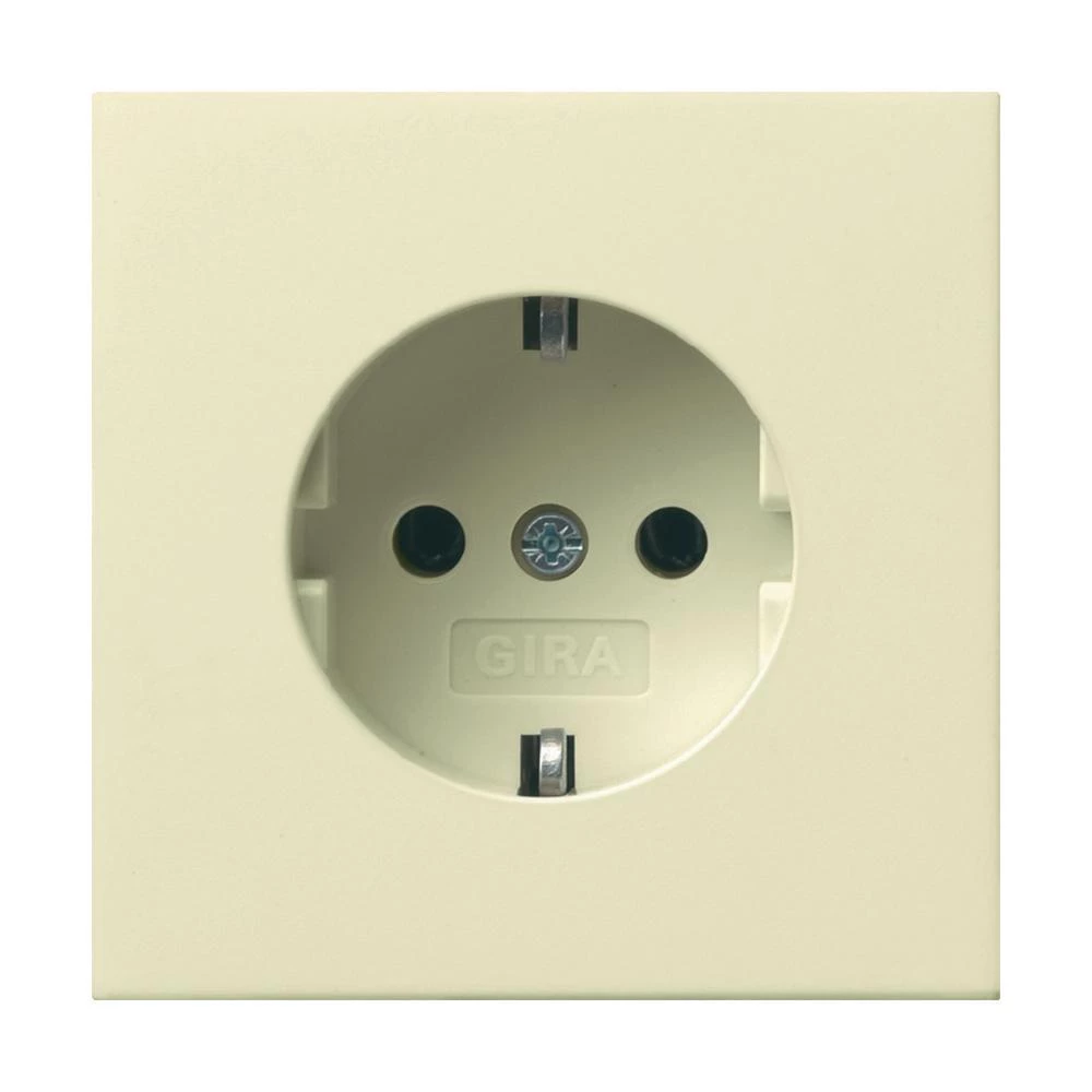 GIRA ugradni dio šuko utičnica plosnati prekidač, sistem 55 krem-bijela 0188111 slika