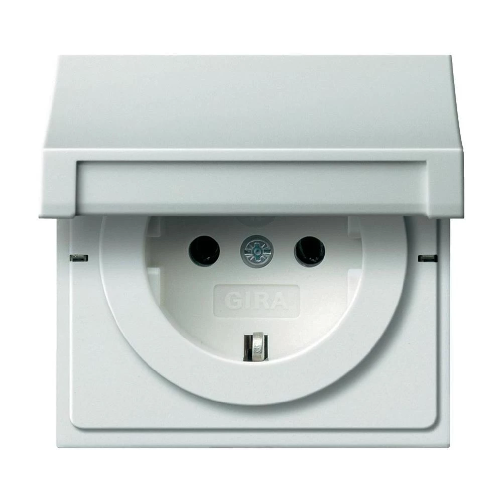 GIRA ugradni dio šuko utičnica plosnati prekidač bijela 0414112 slika