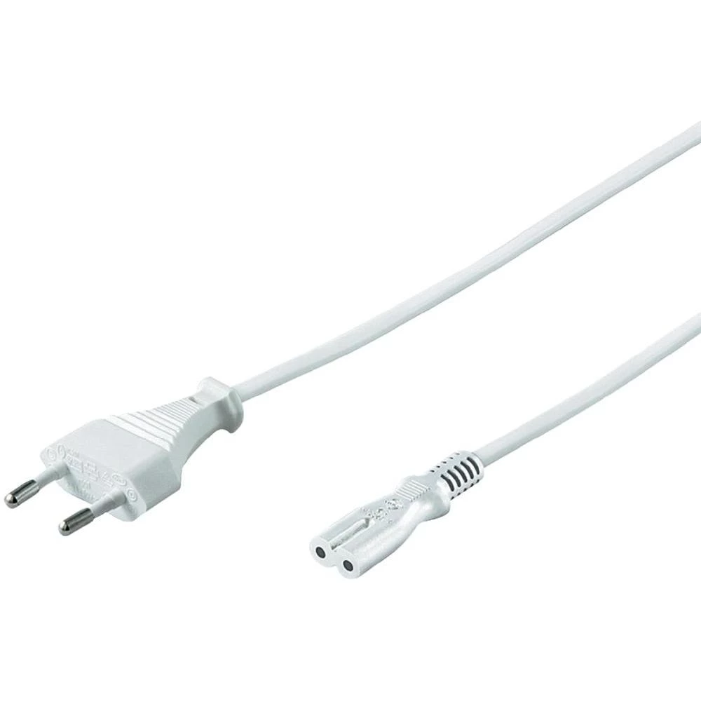 Mrežni kabel [ europski utikač - utikač za male uređaje C7] bijela 1.8 m Goobay slika