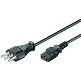 Mrežni kabel [ talijanski utikač - utikač za rasrashladne uređaje C13] crna 1.8