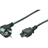 Mrežni kabel za prijenosno računalo [ šuko utikač - trolisni utikač C5] crna 1.8