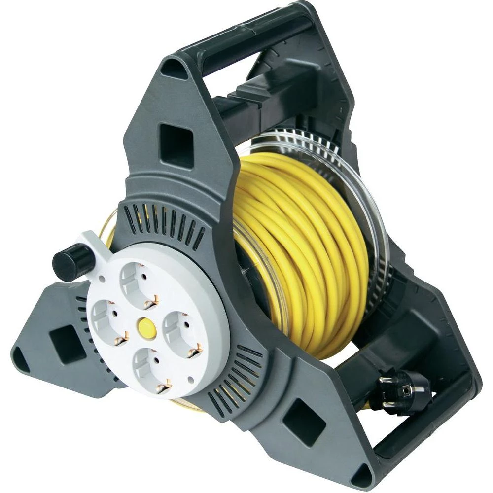 Kabelski bubanj GAO 25 m, žuta, šuko utikač 6897 slika