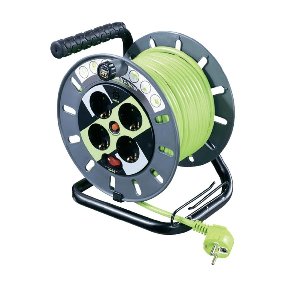 Kabelski bubanj Goobay 25 m, zelena, šuko utikač 51268 slika