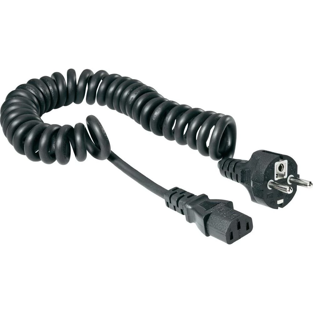 Priključni kabel za rashladne uređaje [ šuko utikač - IEC utikač C13] crna 2.5 m slika