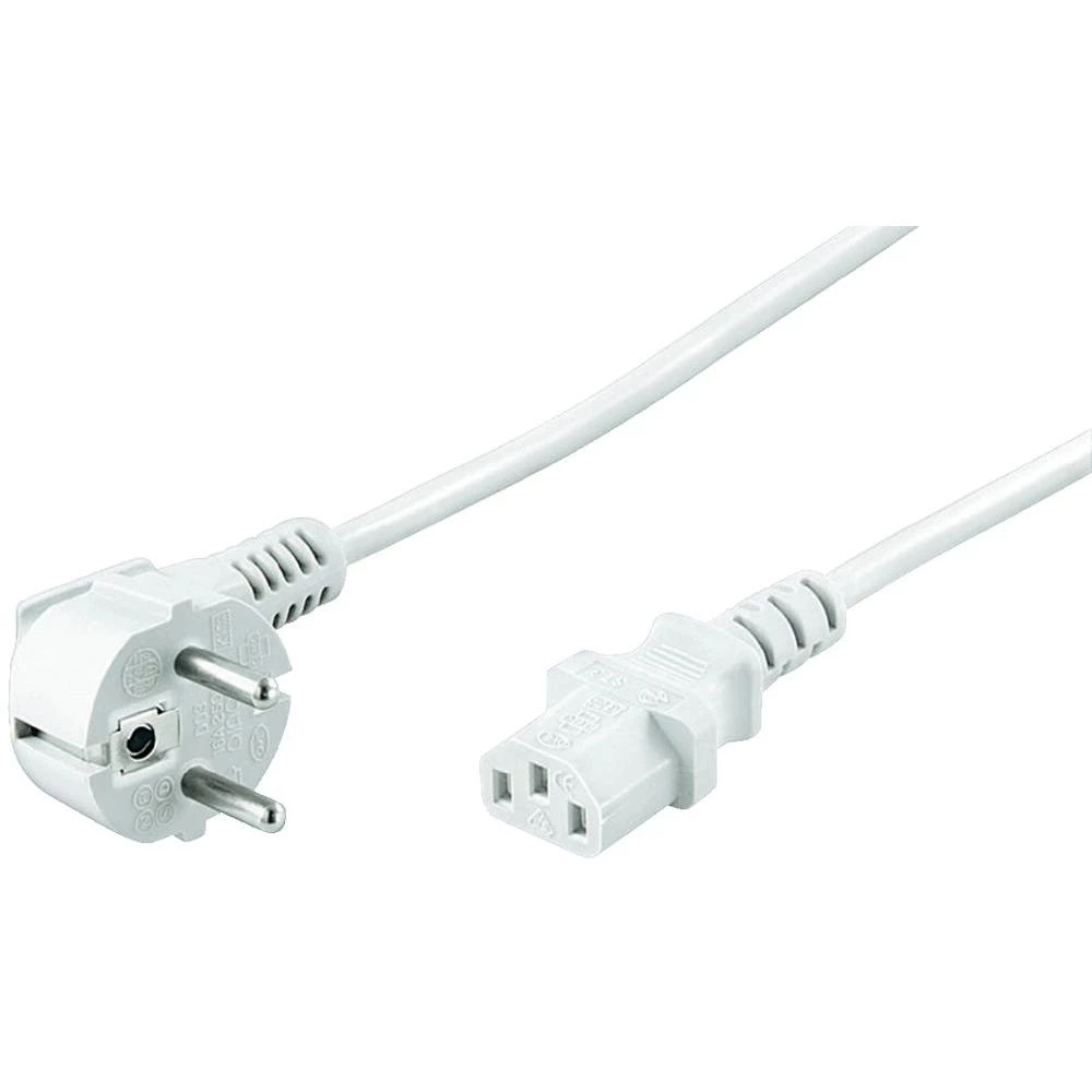 Priključni kabel za rashladne uređaje [ šuko utikač - IEC utikač C13] bijela 3 m slika