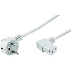 Priključni kabel za rashladne uređaje [ šuko utikač - IEC utikač C13] bijela 3 m slika