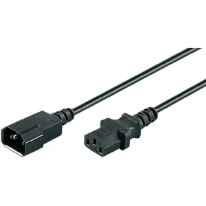 Produžni kabel za rashladne uređaje [ utikač C14 - utikač C13] crna 0.5 m Goobay slika