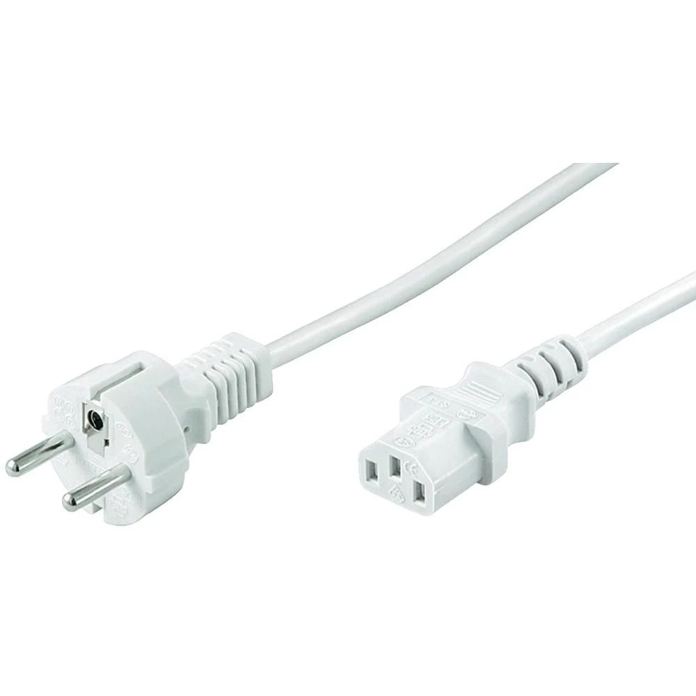 Priključni kabel za rashladne uređaje [ šuko utikač - IEC utikač C13] bijela 1.5 slika