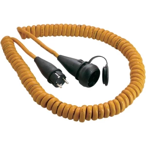Strujni produžni kabel [ gumeni šuko utikač - gumena šuko utičnica] narančasta, slika