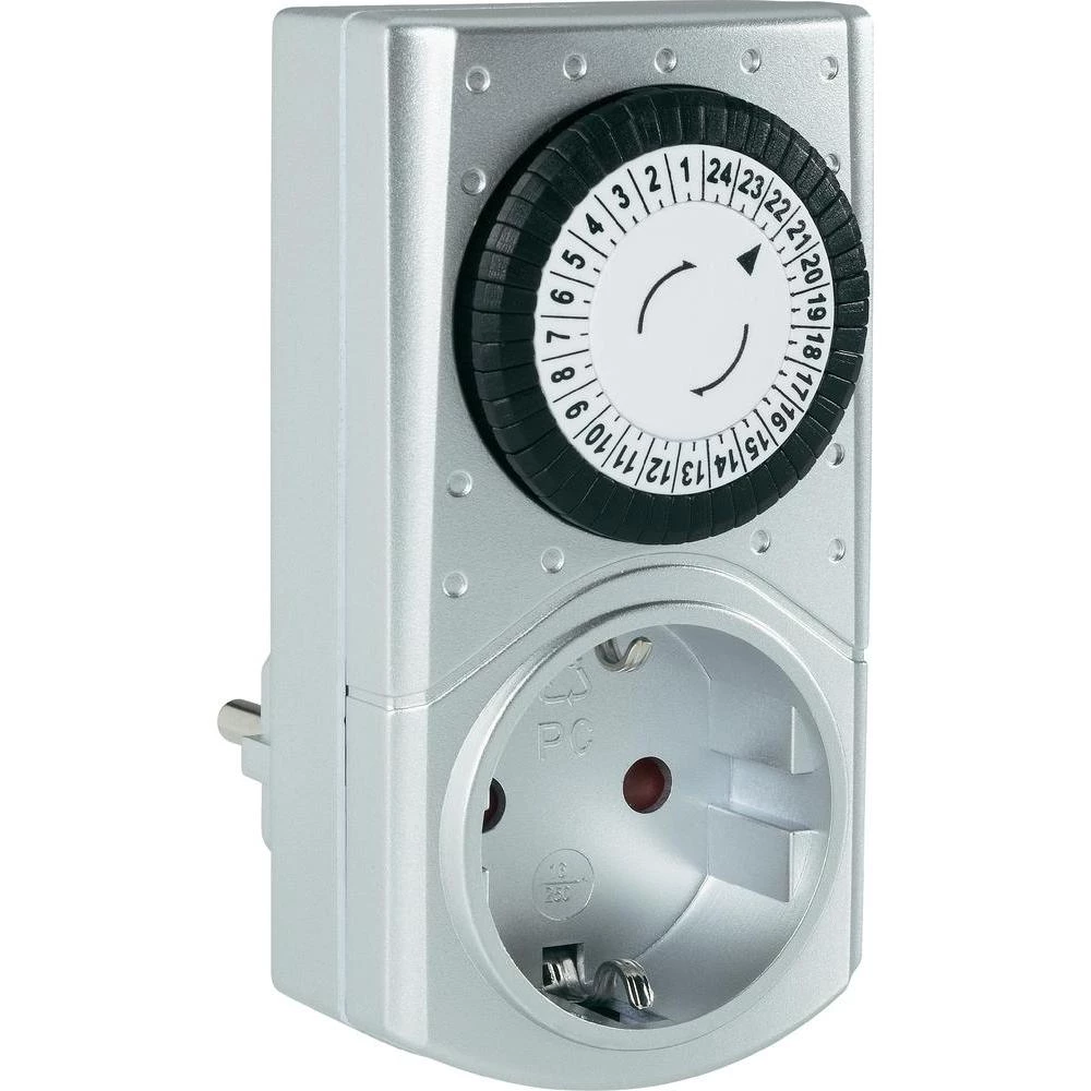 Vremenski uklopni sat za utičnicu, analogni, dnevni program GAO 3680 W IP20 slika