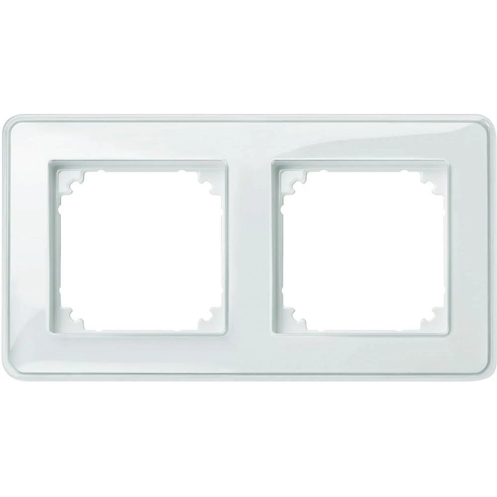 Merten 2-struki okvir M-Creativ prozirni, polarno bijela, MEG4020-3500 slika
