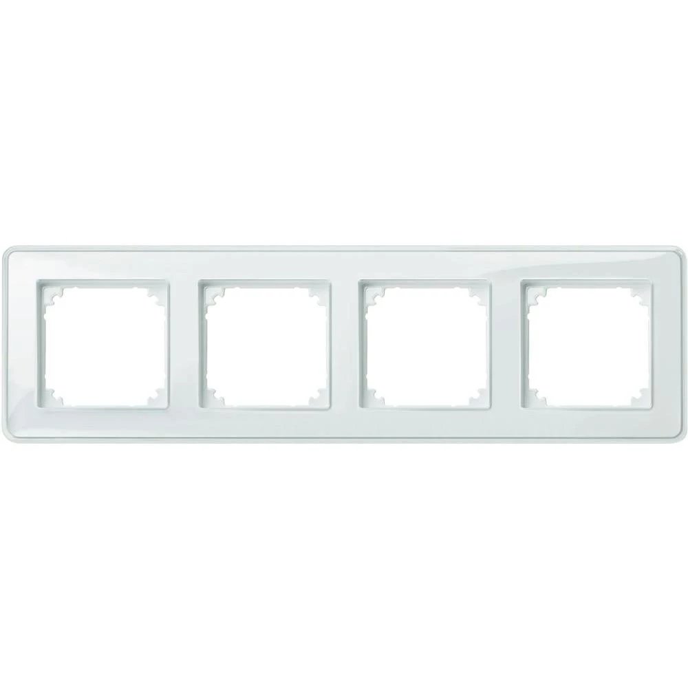 Merten 4-struki okvir M-Creativ prozirni, polarno bijela, MEG4040-3500 slika