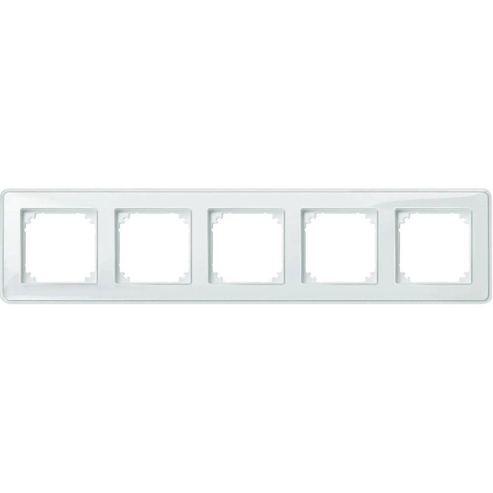 Merten 5-struki okvir M-Creativ prozirni, polarno bijela, MEG4050-3500 slika