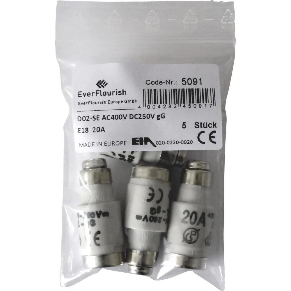 Neozed osigurač veličina osigurača = D02 20 A slika