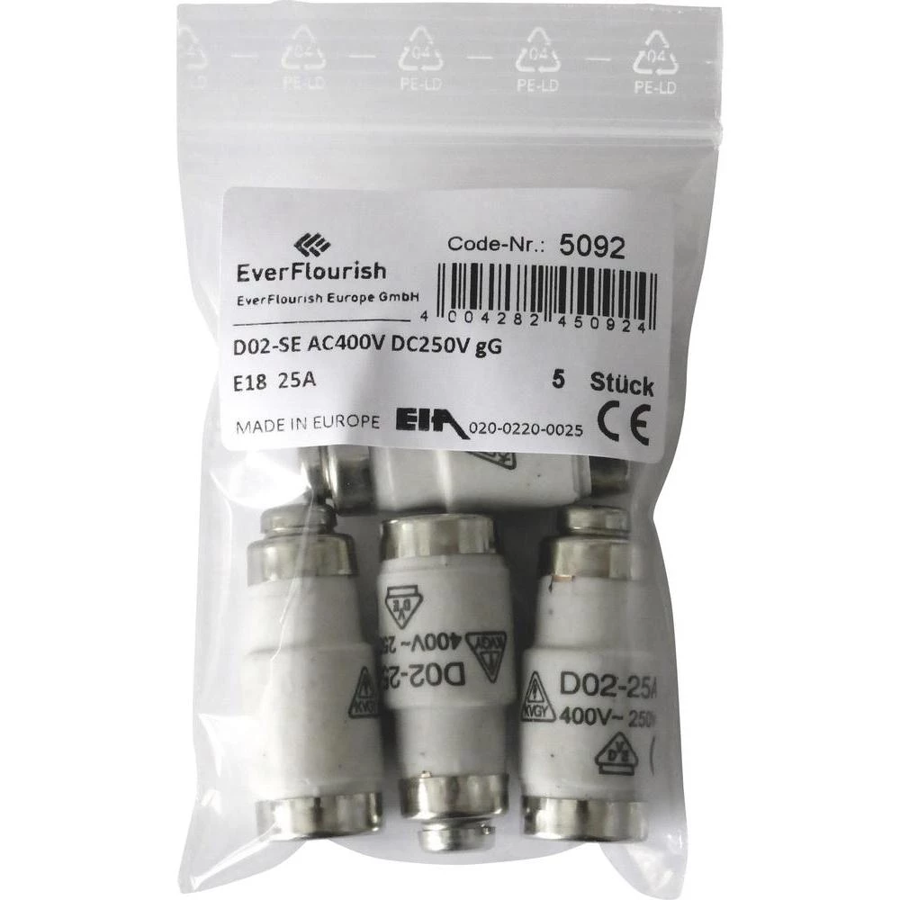 Neozed osigurač veličina osigurača = D02 25 A slika