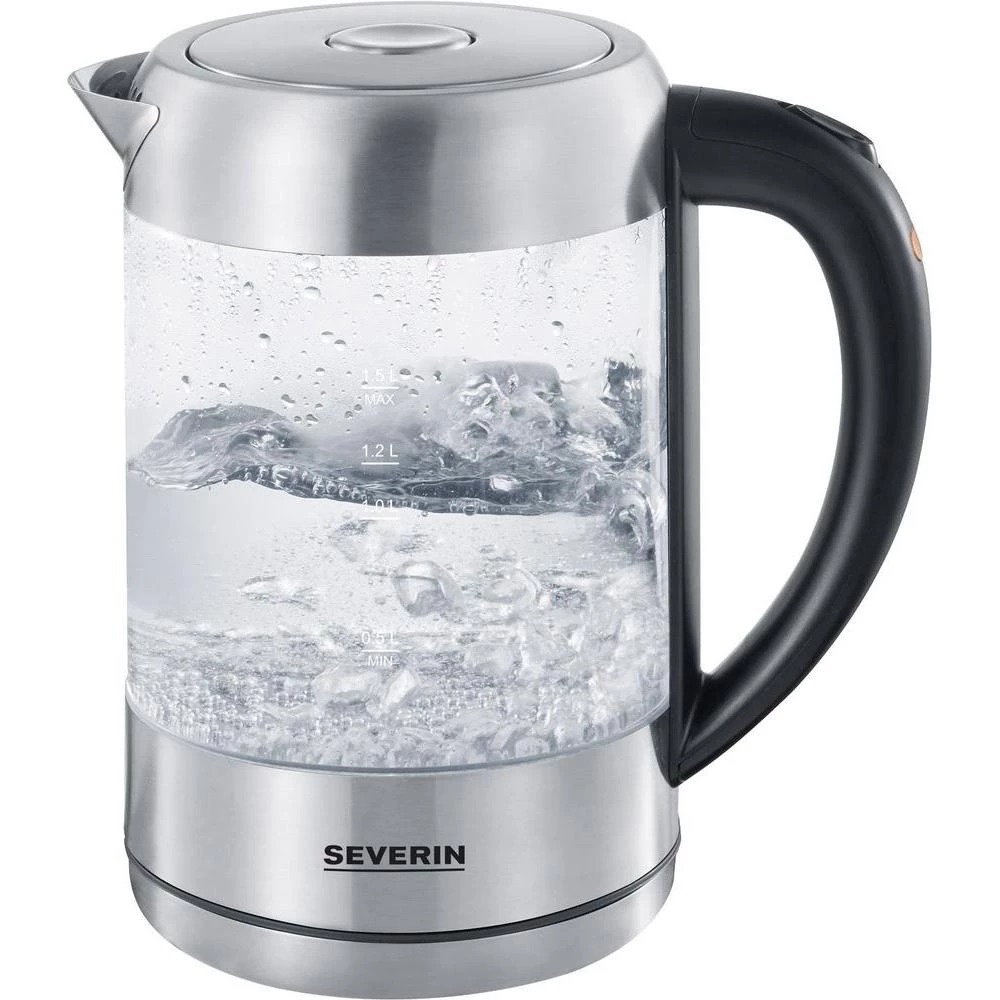 Bežično kuhalo za vodu Severin WK 3470 Glas, plemeniti čelik (češljani) slika
