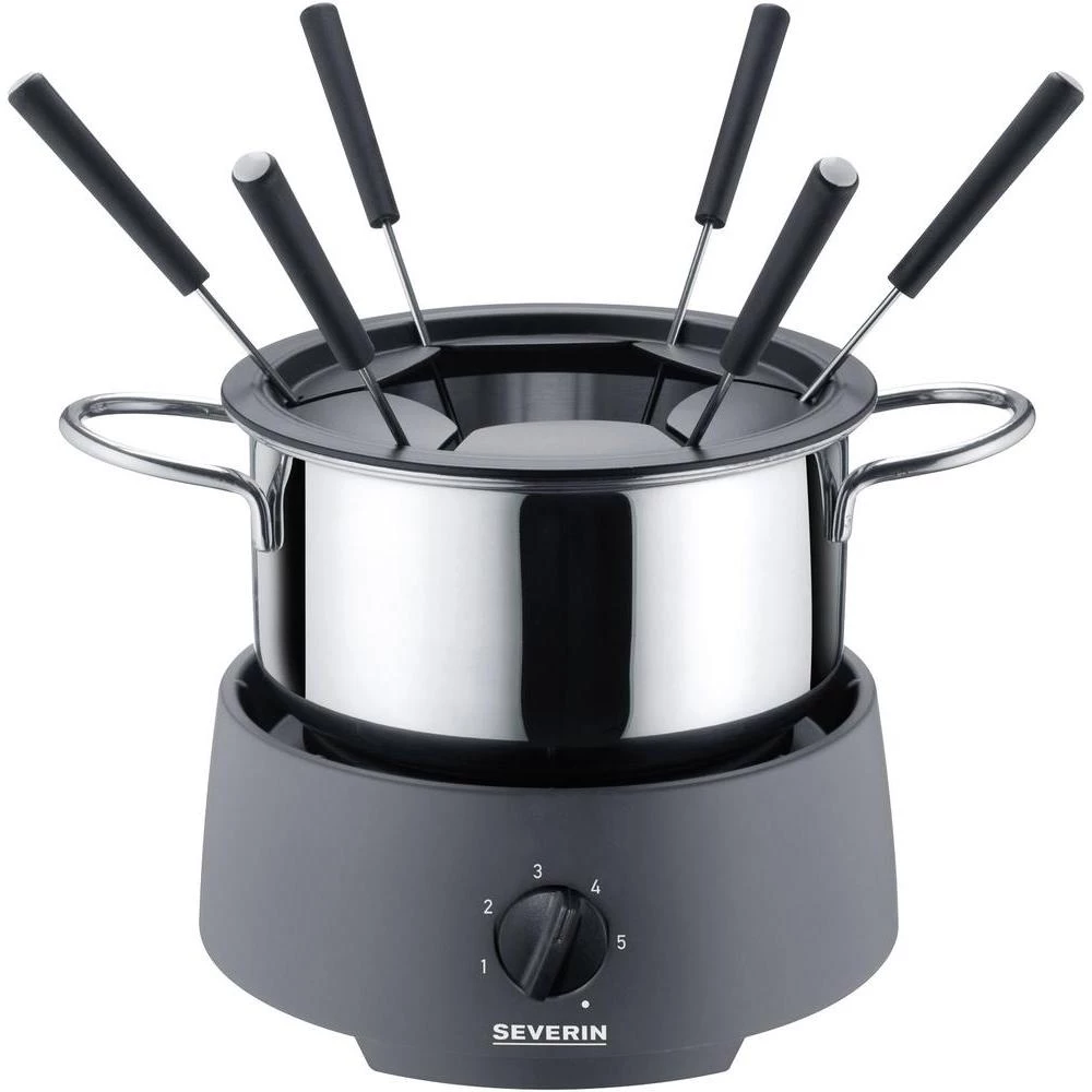 Fondue 800 W s ručnim podešavanjem temperature Severin FO 9237 krom, tamno siva slika