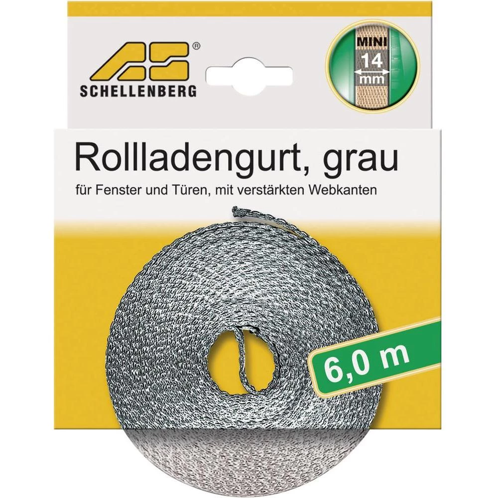 Traka za rolete Schellenberg mini, 14 mm/6 m, siva 46002 slika