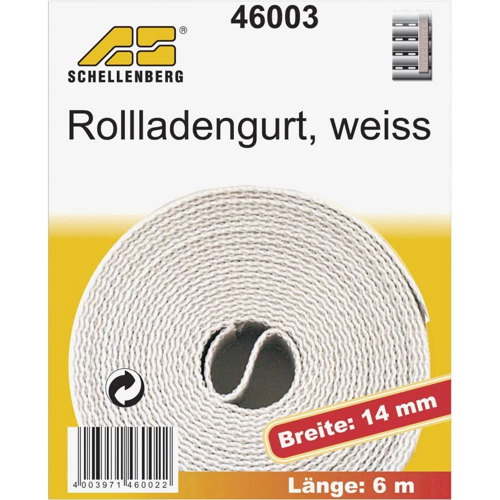 Traka za rolete Schellenberg mini, 14 mm/6 m, bijela 46003 slika