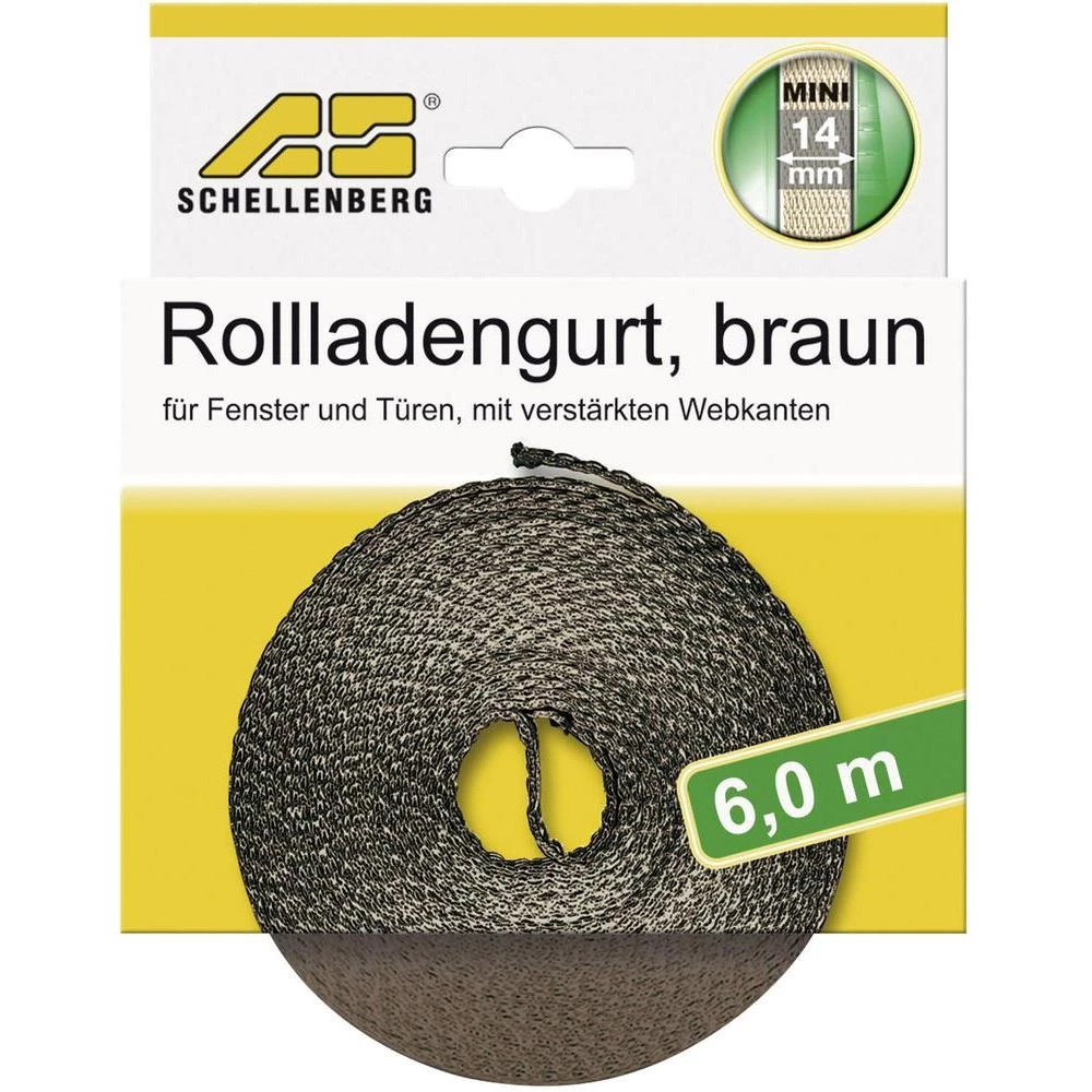 Traka za rolete Schellenberg mini, 14 mm/6 m, smeđa 46004 slika