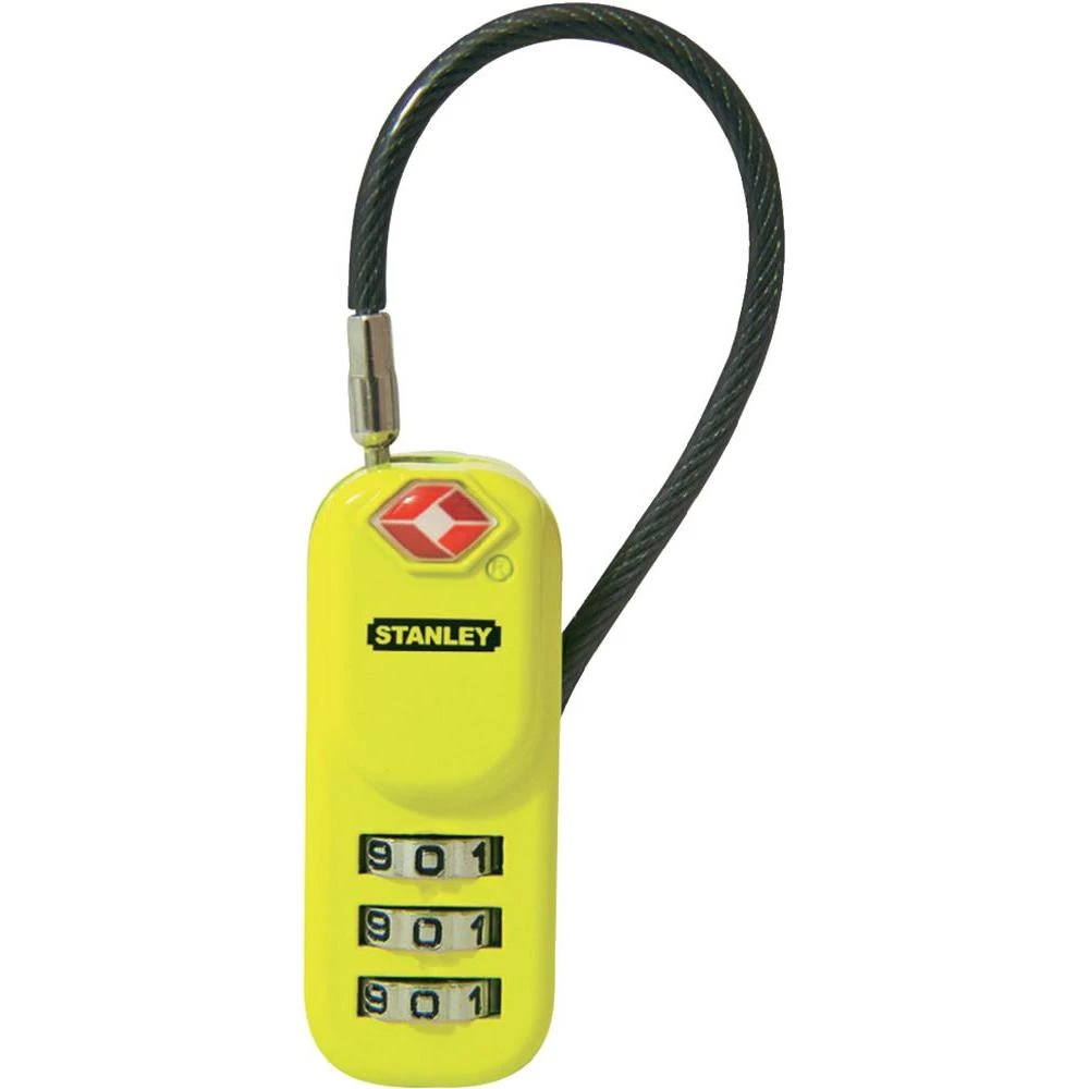 Kabelski lokot TSA Stanley Vorhängeschlösser 81161393401 crne, žute boje, zaklju slika