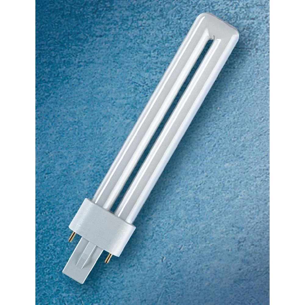 Štedna sIjalica 108 mm OSRAM 230 V G23 5 W toplo bijela, energ. razred: A cjevas slika