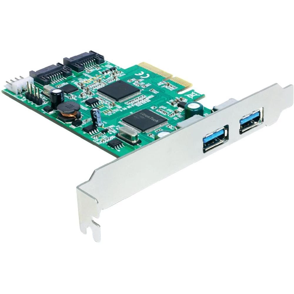PCI Express kartica Delock 2 porta USB 3.0 vanjski / 2 porta SATA interni slika
