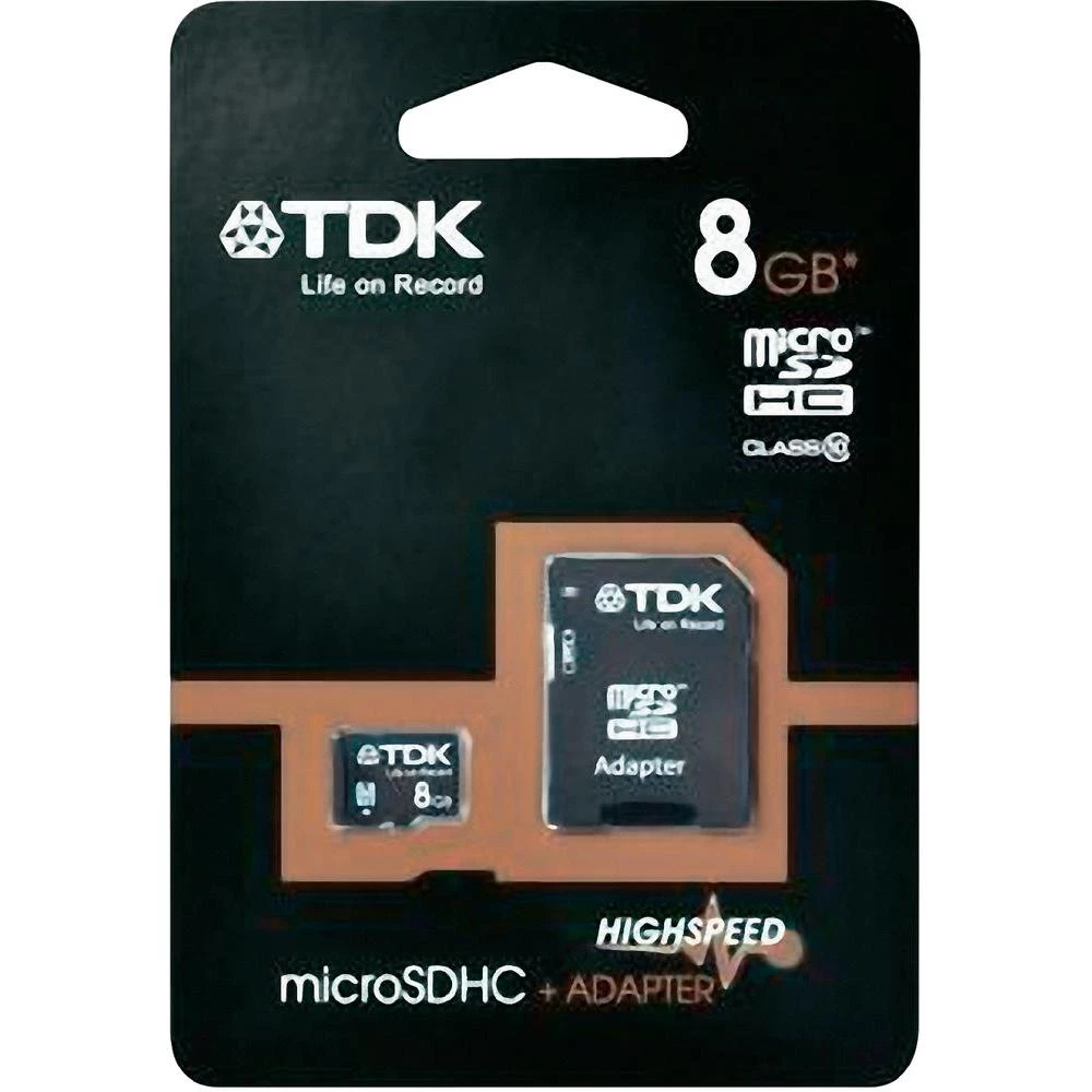 microSDHC kartica TDK Class 10 uklj. SD-adapter 8 GB slika