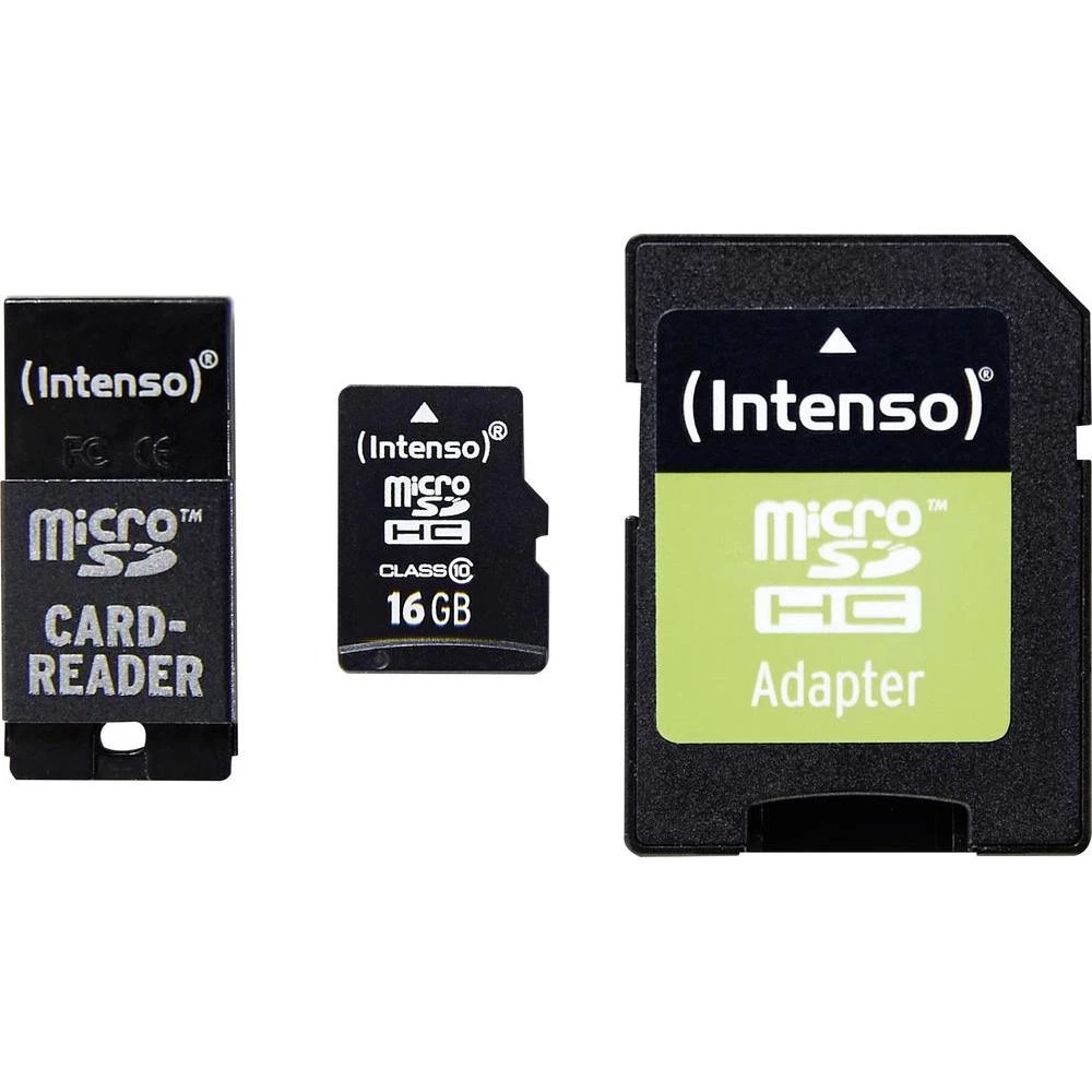 Set microSDHC kartica 16 GB Intenso Adapter Set Class 10 uklj. SD adapter, uklj. slika