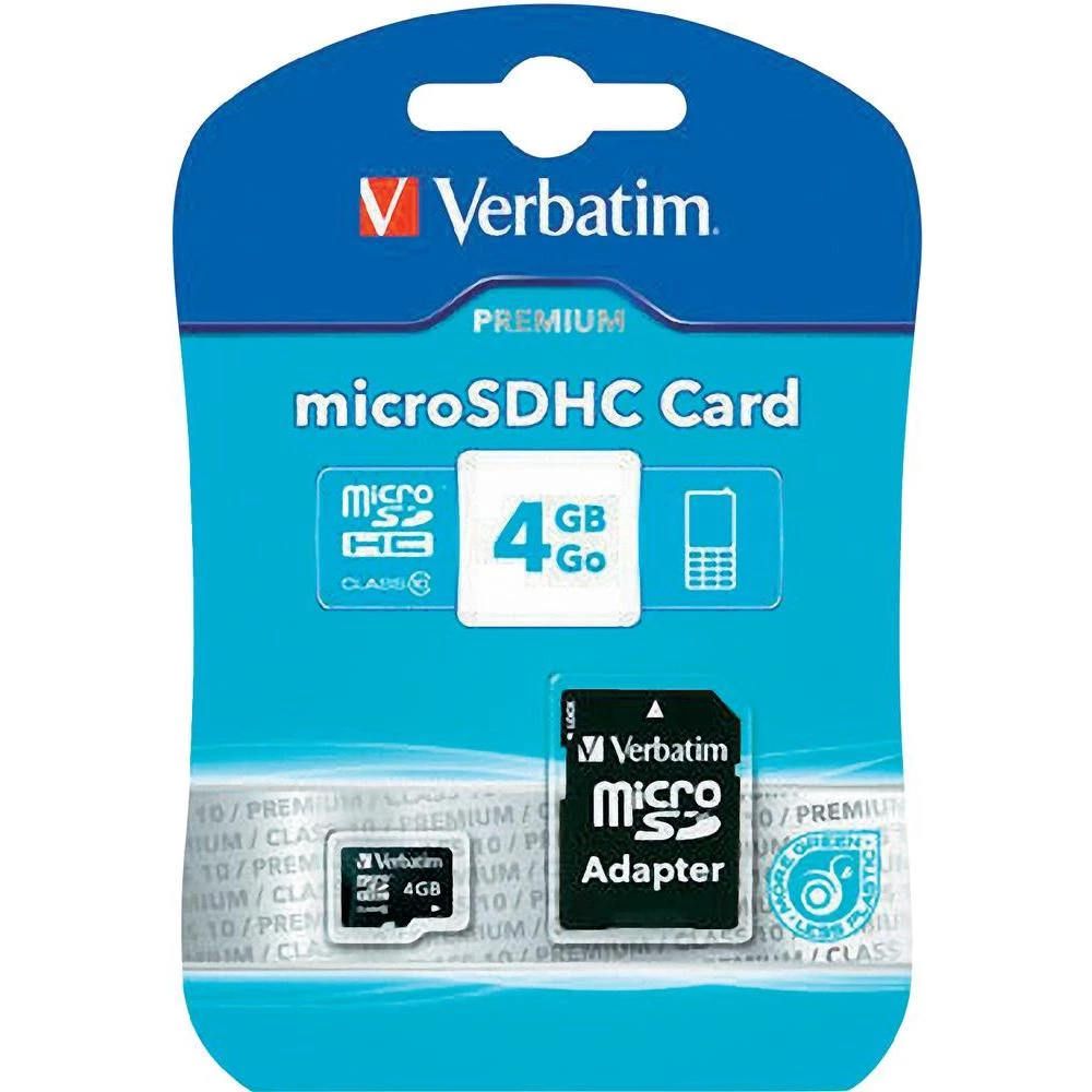 microSDHC kartica Verbatim MICRO SDHC 4GB CL 10 ADAP Class 10 uklj. SD-adapter 4 slika