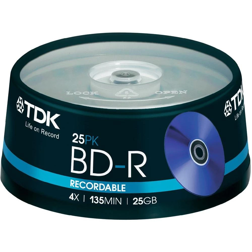 Blu-ray BD-R prazni TDK T78301 25 GB 25 kom. okrugla kutija slika