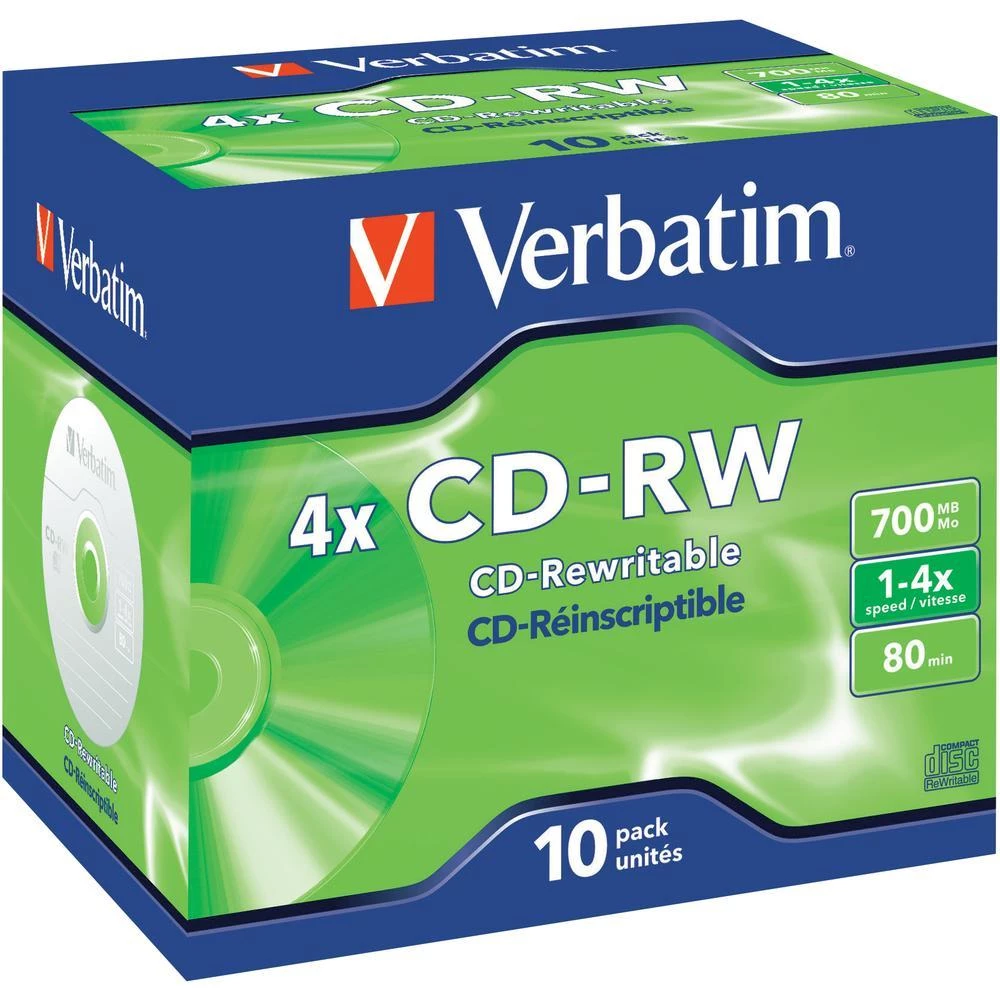 CD-RW prazni Verbatim 43123 700 MB 10 kom. kutija RW slika