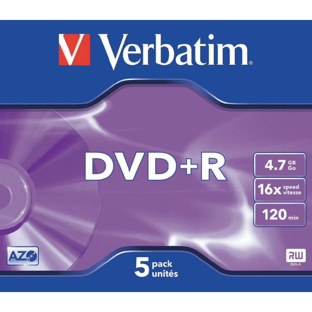 DVD+R prazni Verbatim 43497 4.7 GB 5 kom. kutija slika