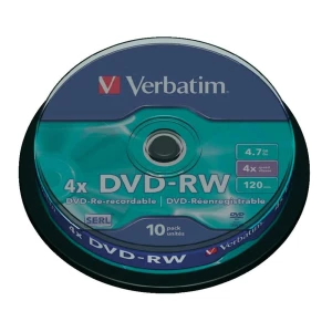 DVD-RW prazni Verbatim 43552 4.7 GB 10 kom. okrugla kutija RW slika
