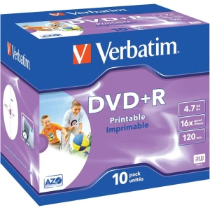 DVD+R prazni Verbatim 43508 4.7 GB 10 kom. kutija ispisiv slika