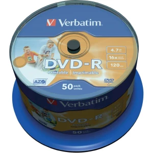 DVD-R prazni Verbatim 43533 4.7 GB 50 kom. okrugla kutija ispisiv slika