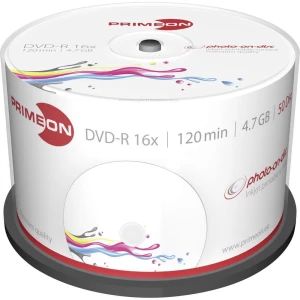 DVD-R diskovi Rohling 4.7 GB Primeon 2761206 50 kom. okrugla kutija prazni slika