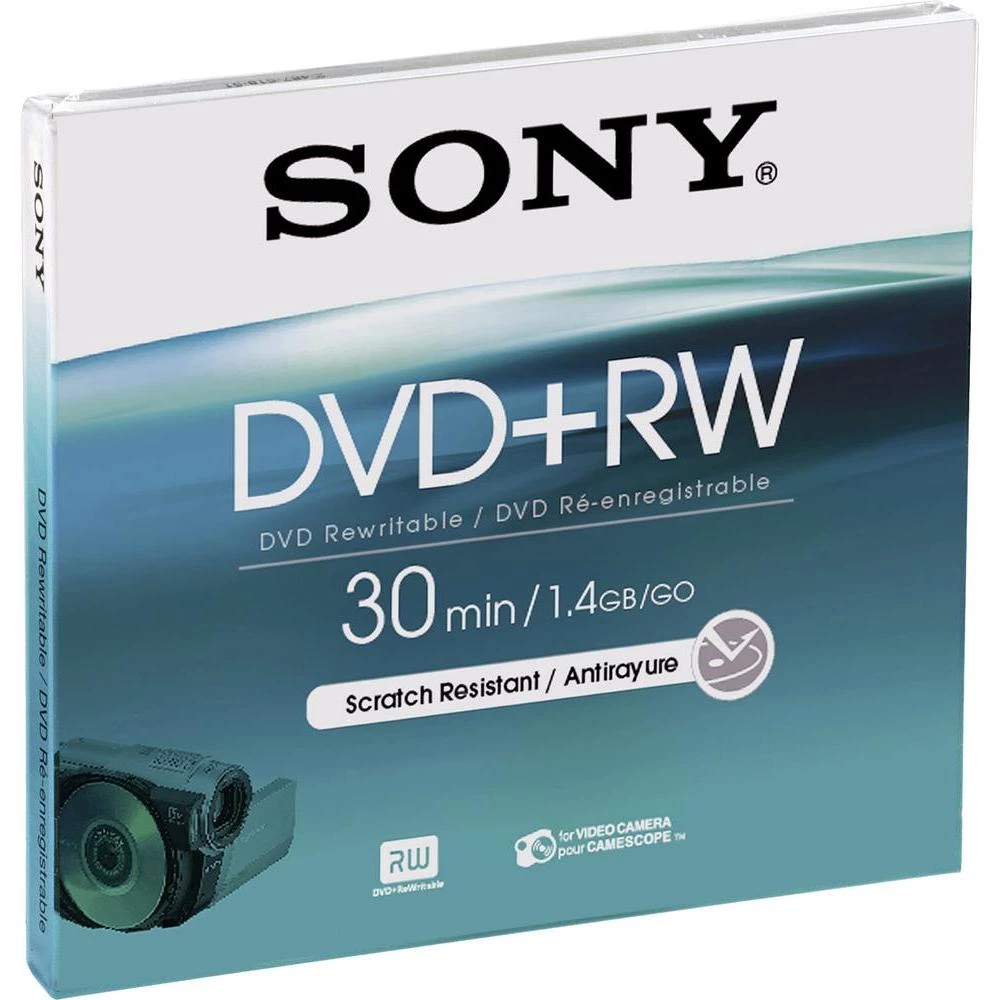 Mini DVD+RW diskovi Rohling 8 cm 1.46 GB Sony DPW30A 1 kom. kutija ponovno snima slika