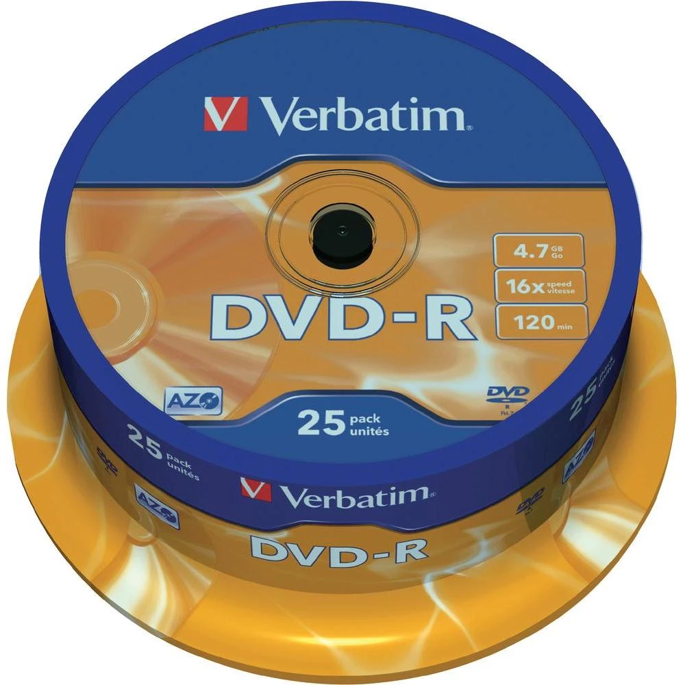DVD-R prazni Verbatim 43522 4.7 GB 25 kom. okrugla kutija premaz protiv ogreboti slika