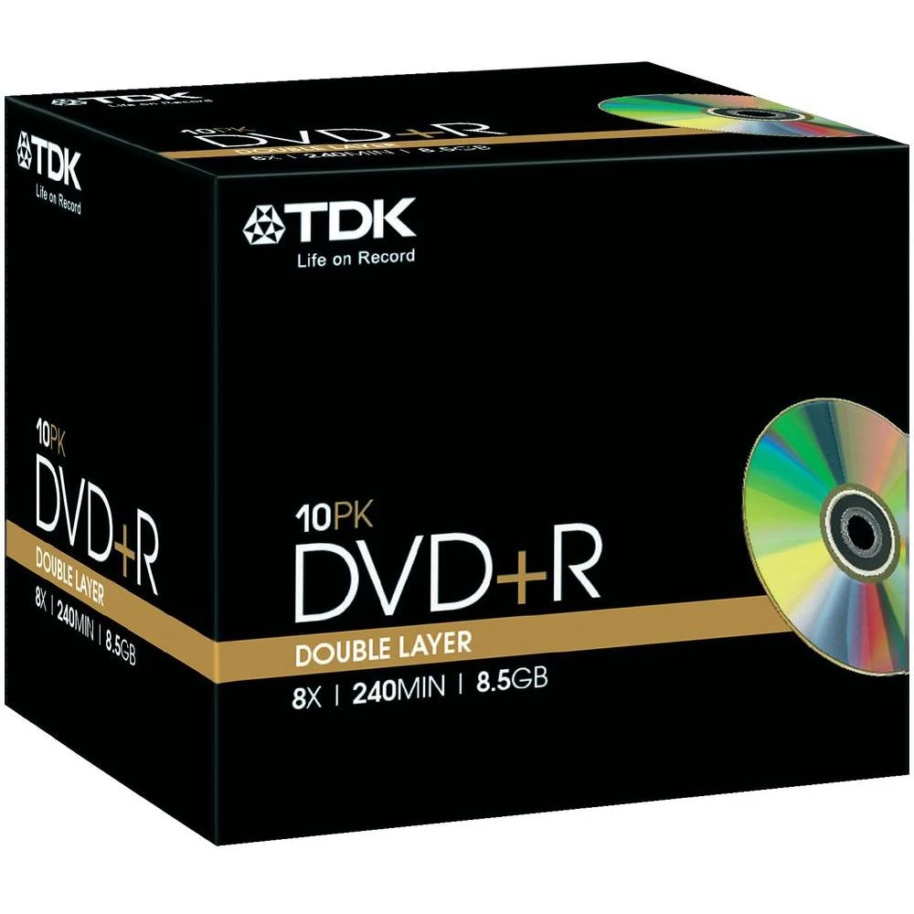 DVD+R DL prazni TDK DVD+R85DL8X10 8.5 GB 10 kom. kutija slika