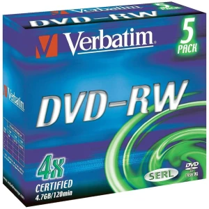 DVD-RW prazni Verbatim 43285 4.7 GB 5 kom. kutija RW slika