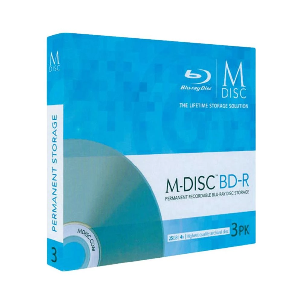 M-DISC Blu-ray prazni MDBD003 Millenniata 25 GB 3 kom. tanka kutija slika