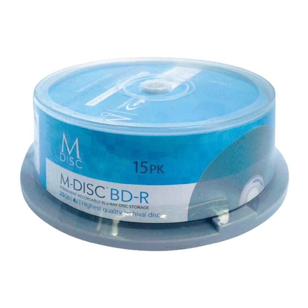 M-DISC Blu-ray prazni MDBD015 Millenniata 25 GB 15 kom. okrugla kutija slika