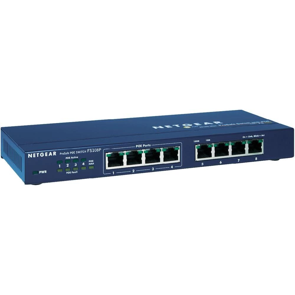 Mrežni Switch uređaj RJ45 FS108P Netgear 8-portni 100 MBit/s PoE funkcija slika