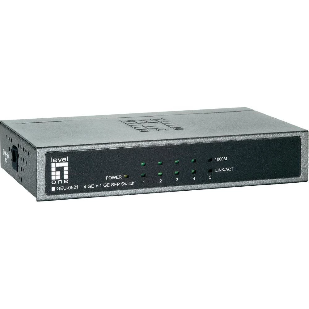 Mrežni Switch uređaj RJ45/SFP GEU-0521 LevelOne 5-portni 1000 MBit/s slika