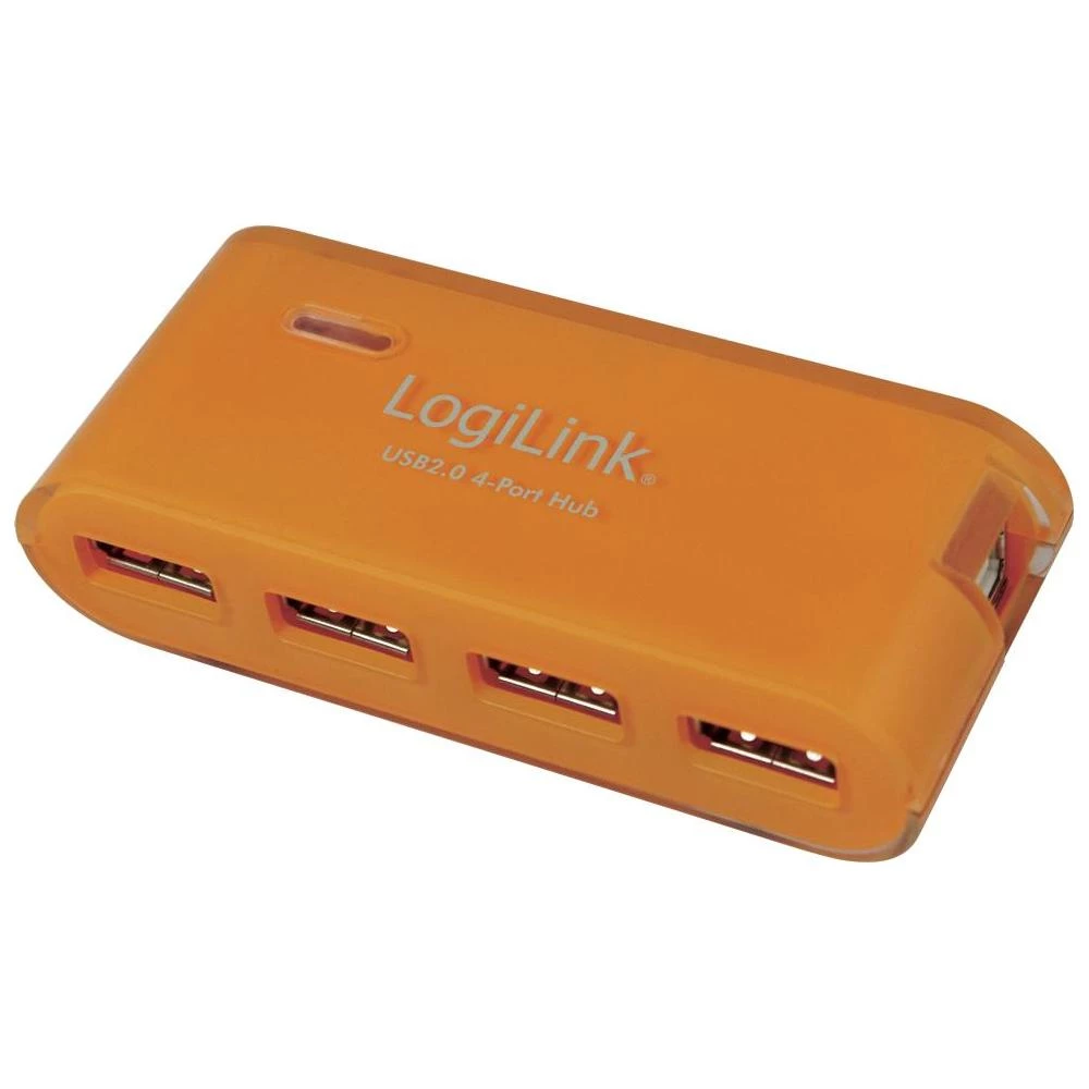 4-portni USB 2.0 hub LogiLink narančasti slika