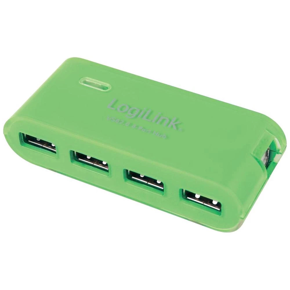 4-portni USB 2.0 hub LogiLink zeleni slika